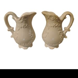 Vintage bone china teapot salt and pepper shakers